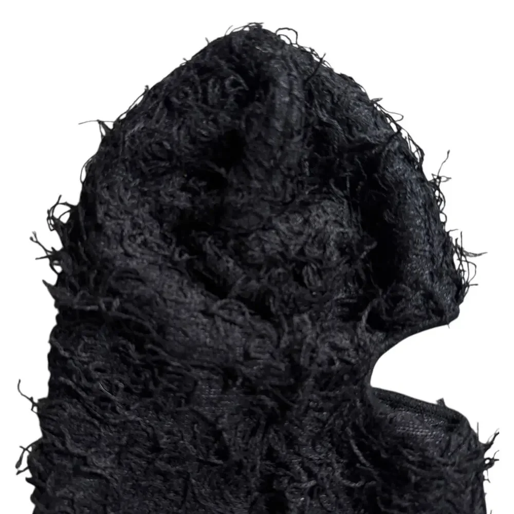 Fuzzy Woven Cloth Broken Heart Balaclava Men’s OS - Punk Streetwear Biking Trap - Picture 7 of 12